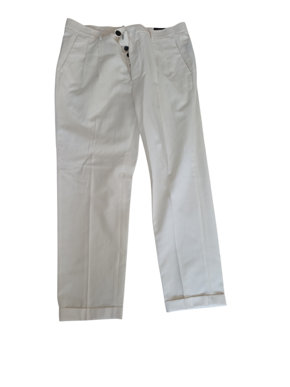 All Saints Creme Tailored Chinos Cropped Size 32